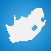 Highly detailed South Africa map with borders isolated on background vector