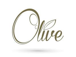 Outline Olive Typography Design