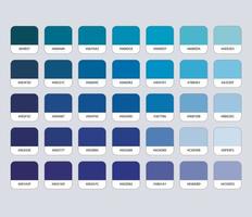 Blue Color Palette with Hex vector