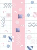 memphis geometric vintage trend 80s 90s style abstract banner background vector