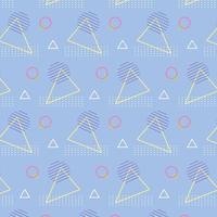 memphis abstract geometric texture 80s 90s style abstract triangles circles background vector