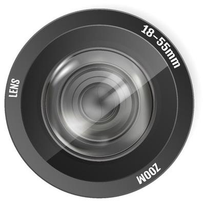 Modern Realistic Photo Lens Photo Camera Lens