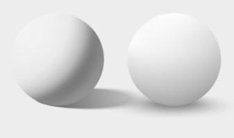 White realistic spheres isolated on white Vector