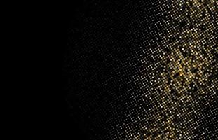 Gold Glitter Halftone Dotted Backdrop Vector Pattern