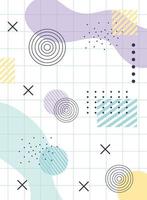 memphis minimal design decoration 80s 90s style abstract grid background vector