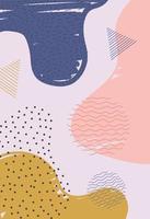 Manchas de color de textura de decoración abstracta de estilo memphis vector
