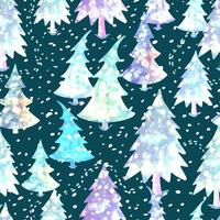 Vector colorful seamless background with Christmas tree. Modern illustration. Can be used for wallpaper, pattern fills, web page, surface textures, textile print, wrapping paper.