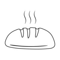 breakfast whole bread appetizing delicious food, icon line style vector