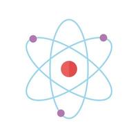 molécula de química átomo ciencia estilo plano vector