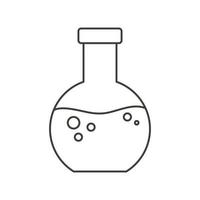 chemistry beaker laboratory science line style vector