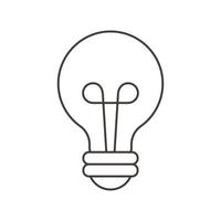 light bulb energy power cartoon, line style vector