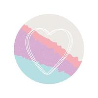 highlight cover abstract color heart love design vector