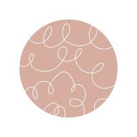 highlight cover abstract shaped lines round color background vector