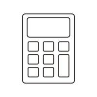 calculator maths science cartoon line style vector