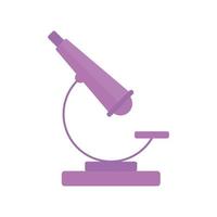 chemistry microscope equipment laboratory science flat style vector