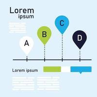 a b c d chart infographic vector design