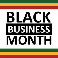 Black business month with green yellow and red banner vector design