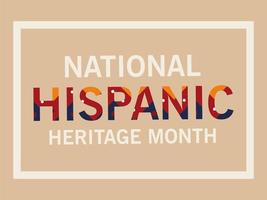 national hispanic heritage month in frame vector design