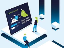 area chart infographic woman and man vector design