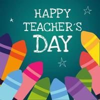 happy teachers day, poster, brochure, banner and greeting card vector