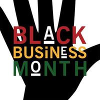 Black business month with hand vector design