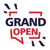 grand open, we are working again vector