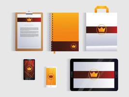 corporate identity branding design in white background vector