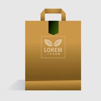 shopping bag, corporate identity template on white background vector