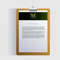 clipboard, corporate identity template on white background vector