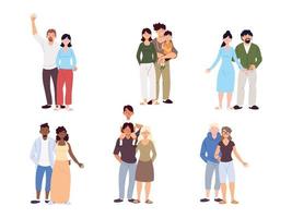 set of families, generations of families together vector