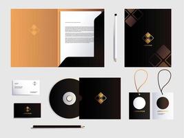 corporate brand identity mockup set in white background vector