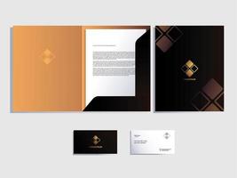 corporate identity for business over white background vector