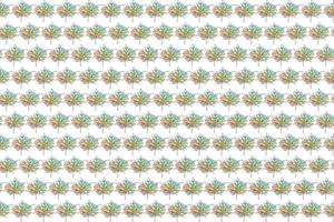 Floral seamless pattern, split-leaf Philodendron and palm leaves background, line art ink drawing vector