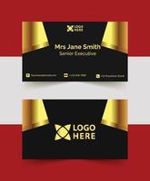 Modern golden business card template design vector