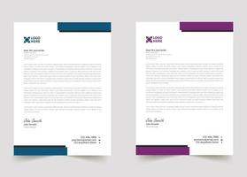 Professional creative and sample  letterhead template design for your business vector