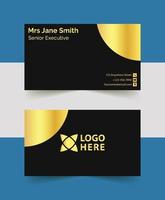 Modern golden and pink business card template design vector