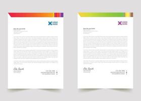 Professional and sample business letterhead template design vector