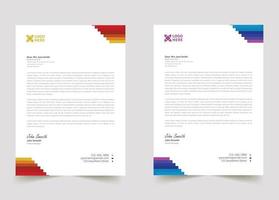 abstract sample business professional letterhead templates vector