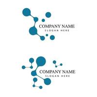 Plantilla de logotipo de símbolo de molécula, diseño de ilustraciones vectoriales