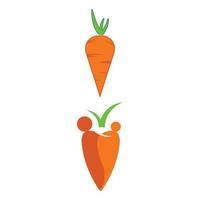 plantilla de ilustración de diseño de icono de vector de zanahoria