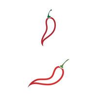 Red hot natural chili icon Template vector Illustration