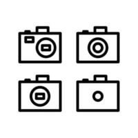 Camera icon set vector