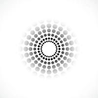 Black abstract vector circle frame halftone dots logo emblem design. Round border Icon using circle dots texture.Vector illustration EPS 10