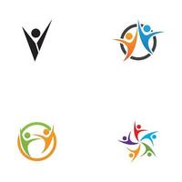 Health people care logo vector