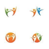 vector de logotipo de cuidado de personas de salud