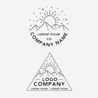 Mountain view logo design template vector