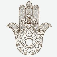 plantilla de diseño de ilustrador de mano de hamsa vector