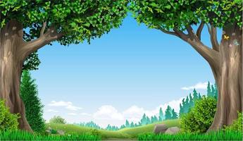 Fantastic fantastic landscape with a tree house vector