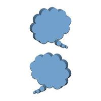 nube de pensamiento ilustrada en vector