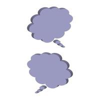Thought Cloud Illustrated In Vector